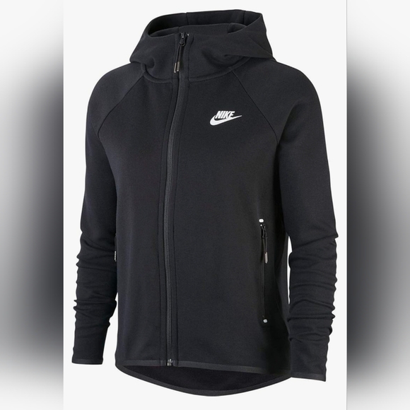 Nike Tops - Nike Medium‎ women's tech fleece black cape hoodie